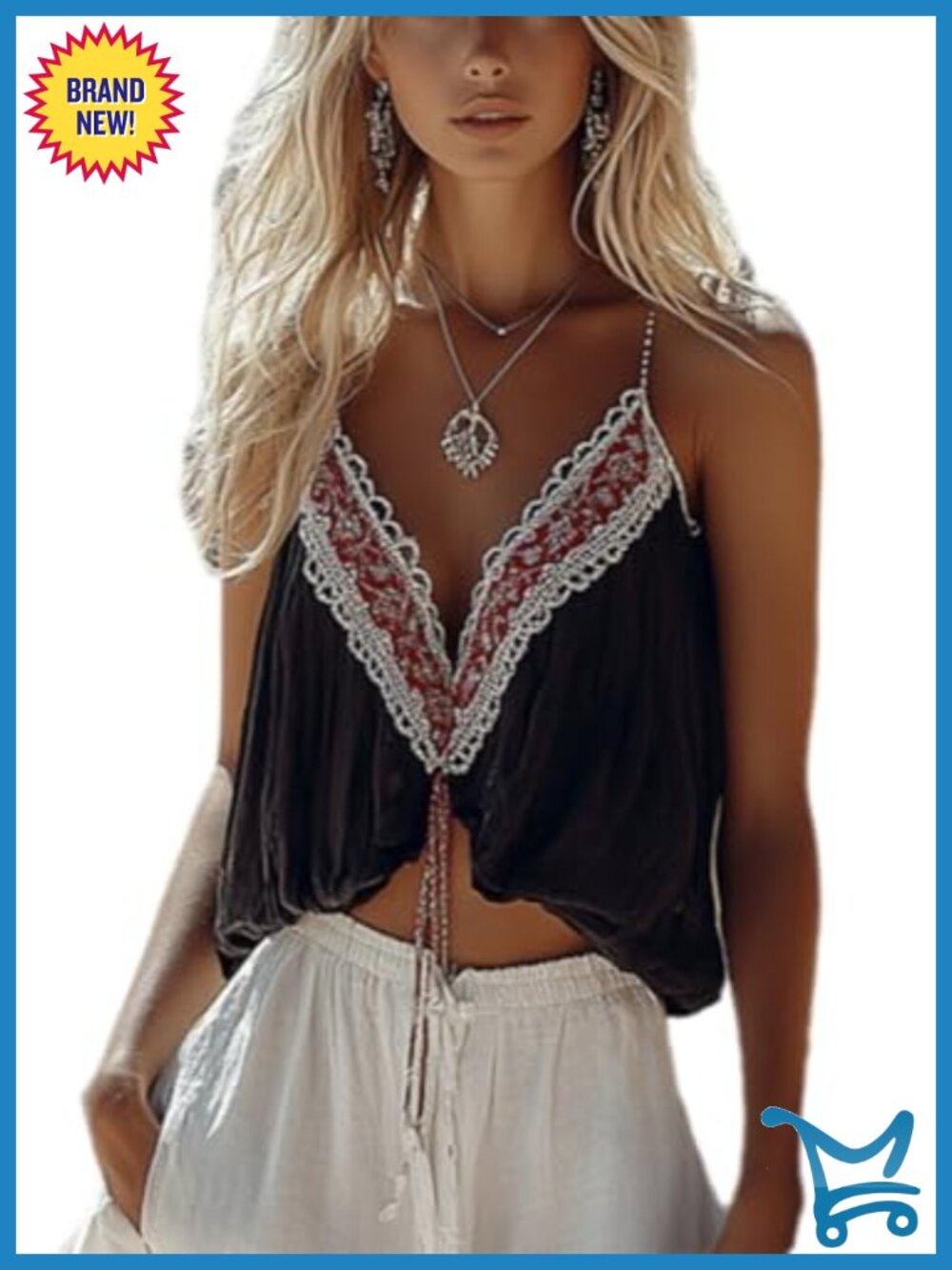 Boho Sleeveless Off the Shoulder Vacation Top Polyester
